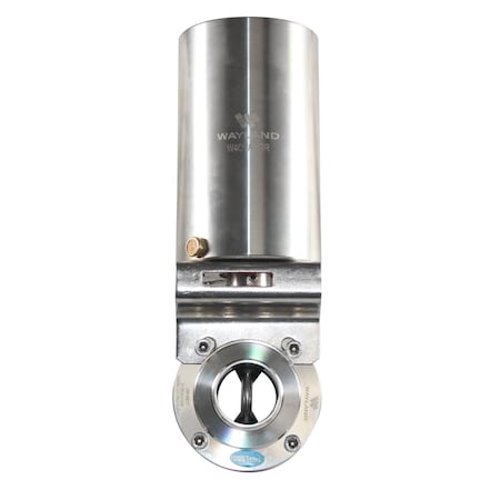 Wayland 6in BUTT-WELD BUTTERFLY VALVE W/ DUAL ACTING VERTICAL CANISTER ACTUATOR - EPDM -316L W6BFVBW-E-6-DA